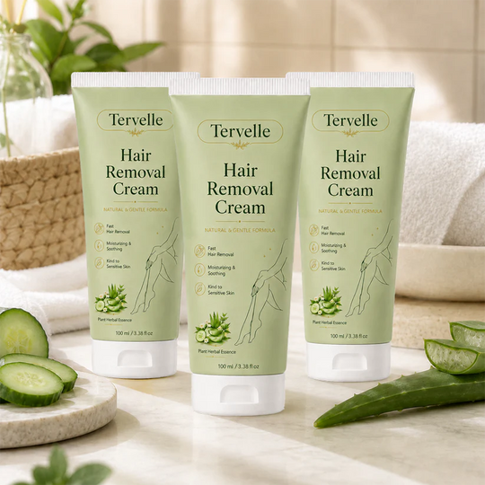 Tervelle™ Premium Depilatory Cream for Women and Men | Natural Gentle Hair Remover