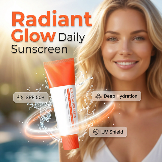 Rice Glow Sunscreen, SPF50+ Broad Spectrum Korean Sunscreen for Face, Dewy Finish No White Cast, Glass Skin Hydrating SPF Moisturizer with Rice Water &amp; Hyaluronic Acid, 50ml / 1.69 fl. oz.
