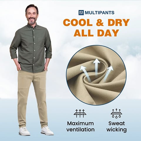 🔥Hot Sale 50%off  👖MultiPants – High Stretch Multi-pocket Durable Cargo Pants