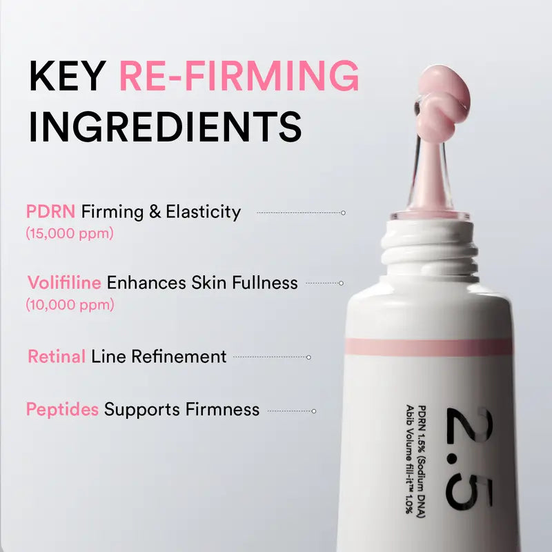 [NEW] Abib PDRN Volume fill-it Booster Cream 2.5 tube | PDRN 15,000ppm, Peptides, Retinal | For Forehead, Eye Area, Smile Lines &amp; Neck Wrinkles | Anti-Aging Firming | 1.01 fl oz
