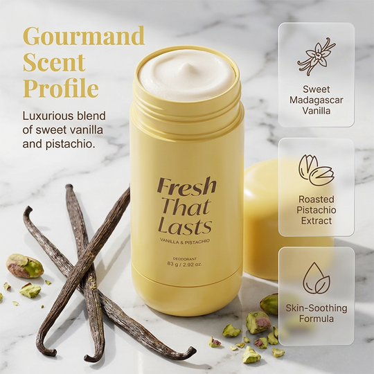 [NEW] Deodorant Vanilla &amp; Pistachio Fresh That Lasts | 24 Hour Odor Control, No Aluminum, Baking Soda, Parabens, Phthalates, Ethanol | Brightening &amp; Smoothing for Dark Underarms with Kojic Acid &amp; Turmeric | Korean Skincare, K-Beauty