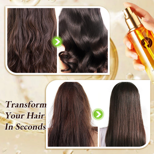 💁‍♀️✨Hair Oil Serum Spray For Curly Hair ✨💆‍♀️Lightweight 3-in-1 Treatment Spray: Shine, Frizz Control &amp; Long-Lasting Curl Definition – No Heavy Residue!