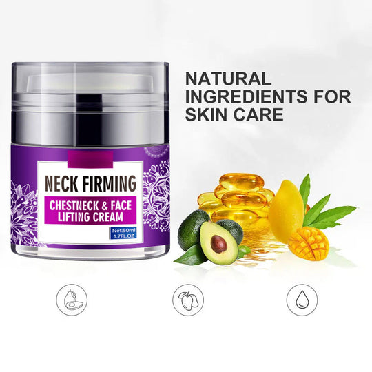 Neck &amp; Chest Firming Cream - Hydrating Moisturizer for Fine Lines, Visibly Smooths Skin with Sodium Hyaluronate, 50g