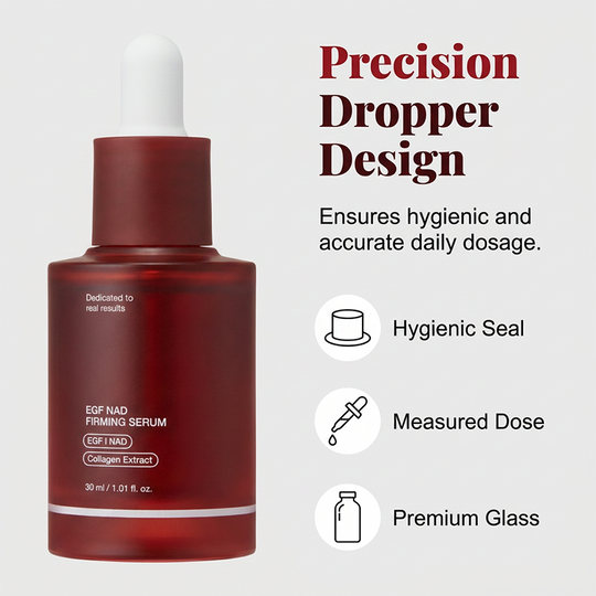 [NEW] NAD+ EGF Firming Serum | NAD+, EGF, Collagen Extract, Anti-aging, Plumping, Radiance Boosting Serum | Cares for Look of Fine Lines, Skin Elasticity &amp; Firmness For Youthful-looking Skin (30ml / 1.01 fl. oz.) | Korean Skincare, K-Beauty