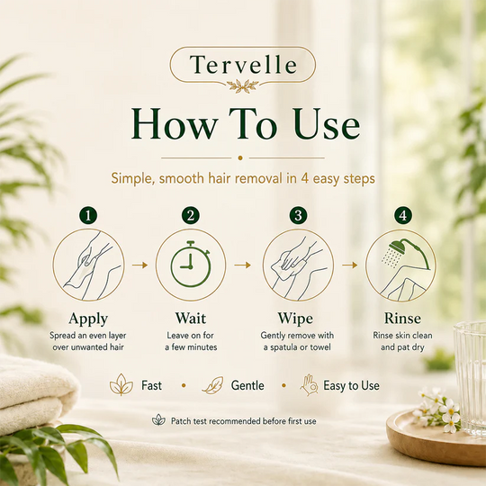 Tervelle™ Premium Depilatory Cream for Women and Men | Natural Gentle Hair Remover