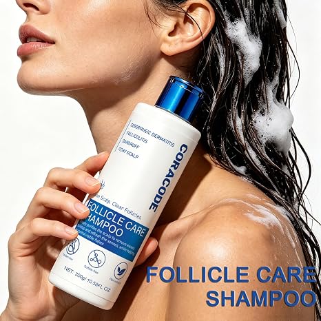 Folliculitis Shampoo for Itchy, Flaky Scalp - Purifying Formula for a Soothed, Balanced Scalp & Oily Scalp Care, Men & Women, 10.58 Fl Oz