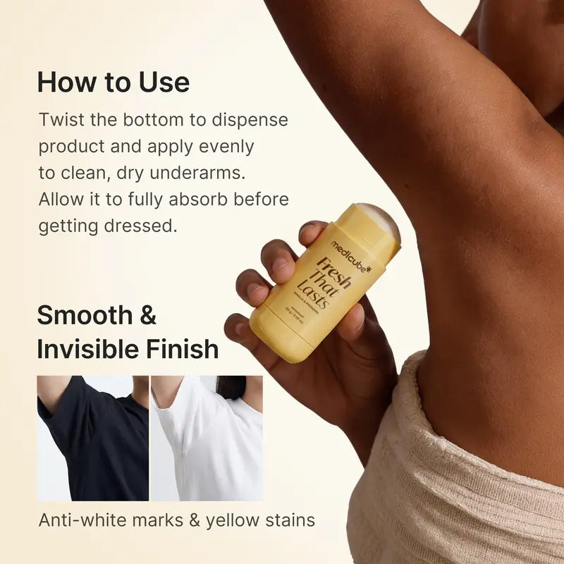 [NEW] [medicube] Deodorant Vanilla &amp; Pistachio Fresh That Lasts | 24 Hour Odor Control, No Aluminum, Baking Soda, Parabens, Phthalates, Ethanol | Brightening &amp; Smoothing for Dark Underarms with Kojic Acid &amp; Turmeric | Korean Skincare, K-Beauty