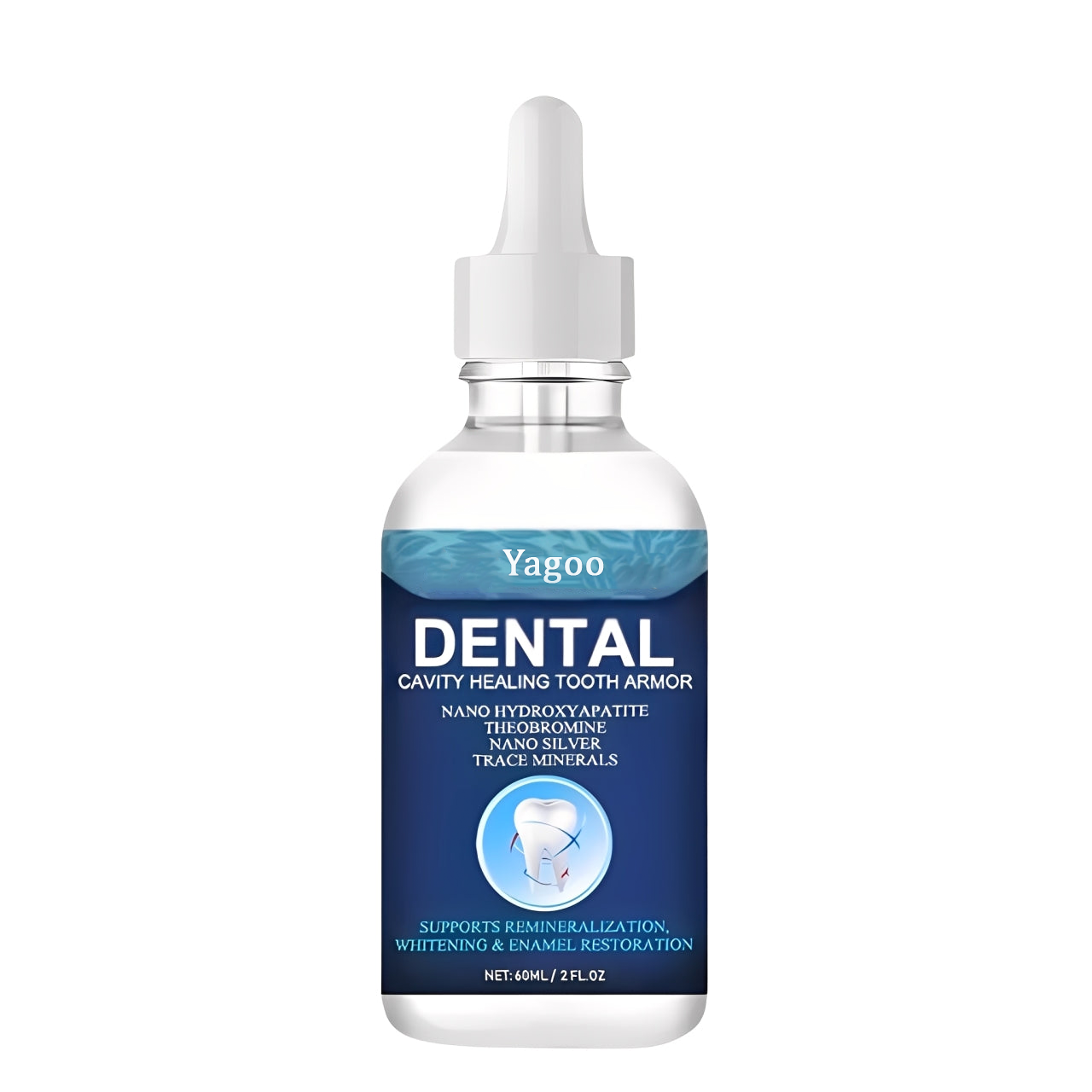 Yagoo Fluoride-Free Hydroxyapatite Tooth Armor Drops & Enamel Repair, Whitening & Fresh Breath