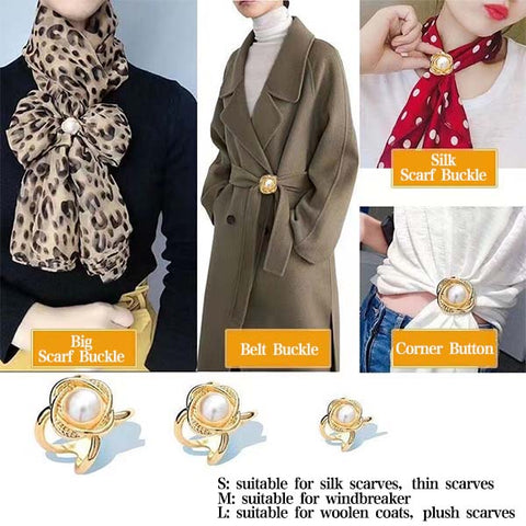 ✨ French Elegant Coat Scarf Buckle – Elegance at your fingertips!