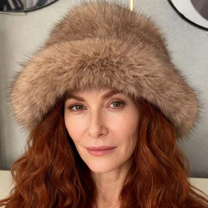 Chic Warm Soft Faux Fur Fisherman Hat
