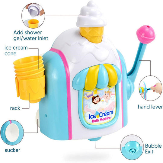 Kids Ice Cream Bubble Maker Bath Toy